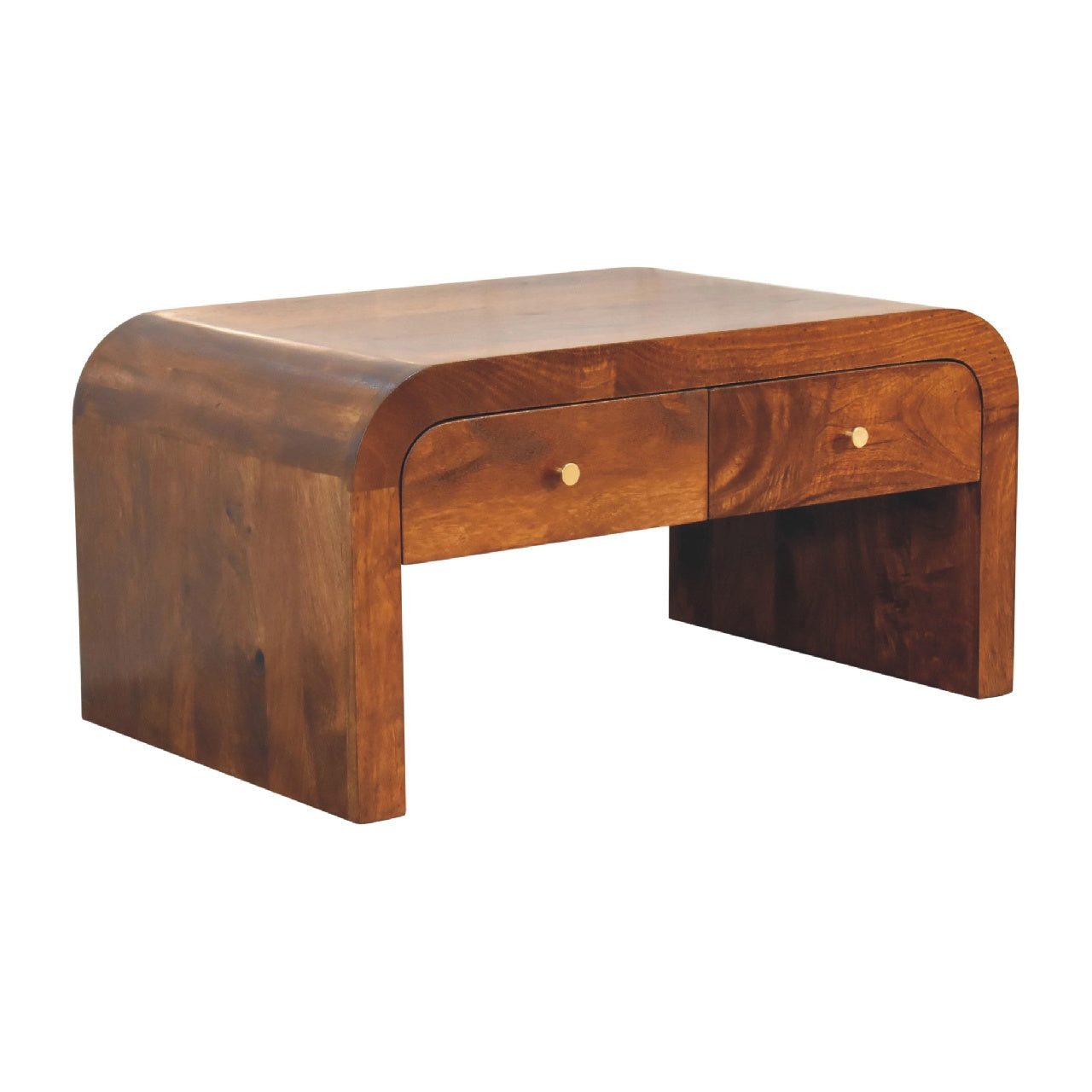 Kahuku Chestnut Mango Wood Coffee Table 4 Drawers