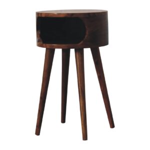 Khrai Open Honey Mango Wood Bedside Table