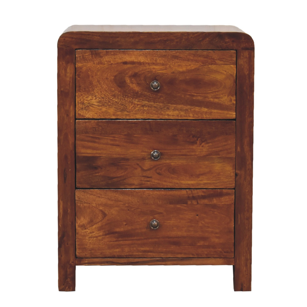 Thai 3 Drawer Bedside Table Mango Wood