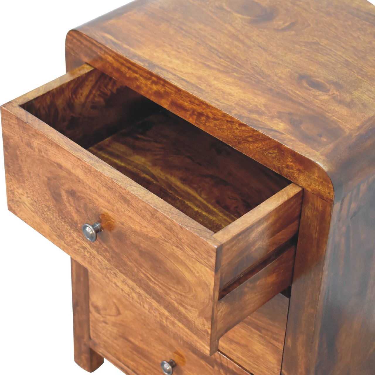 Thai 3 Drawer Bedside Table Mango Wood
