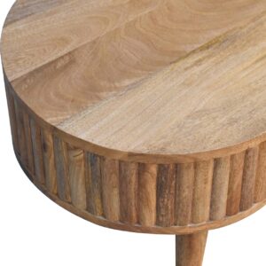 Annecy Stripe Natural Mango Wood Coffee Table 2 Drawers