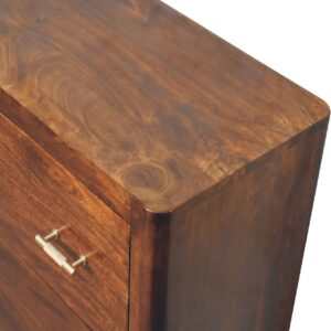 Hana Mango Wood Chest of 3 Drawers T Bar Handles