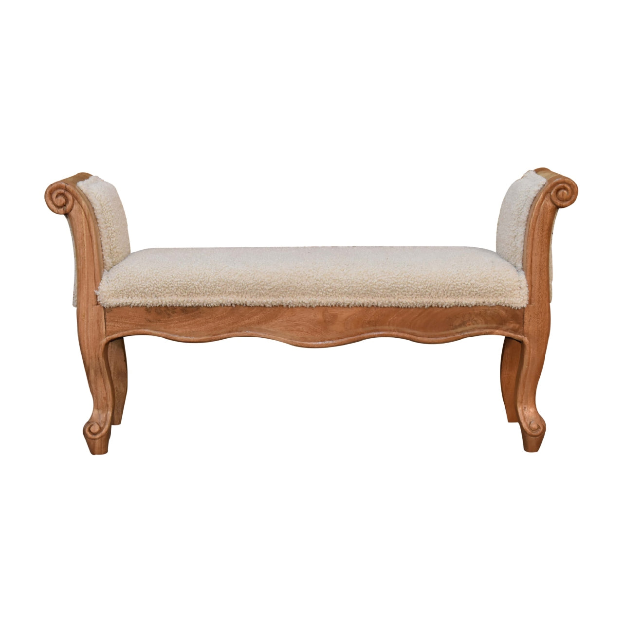 Tahala Cream Boucle French Style Bench