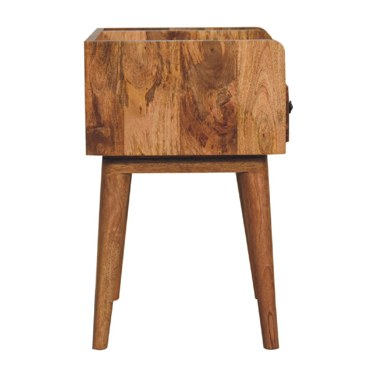 Giverny Oak Mango Wood Bedside Table Drawer and Storage Shelf
