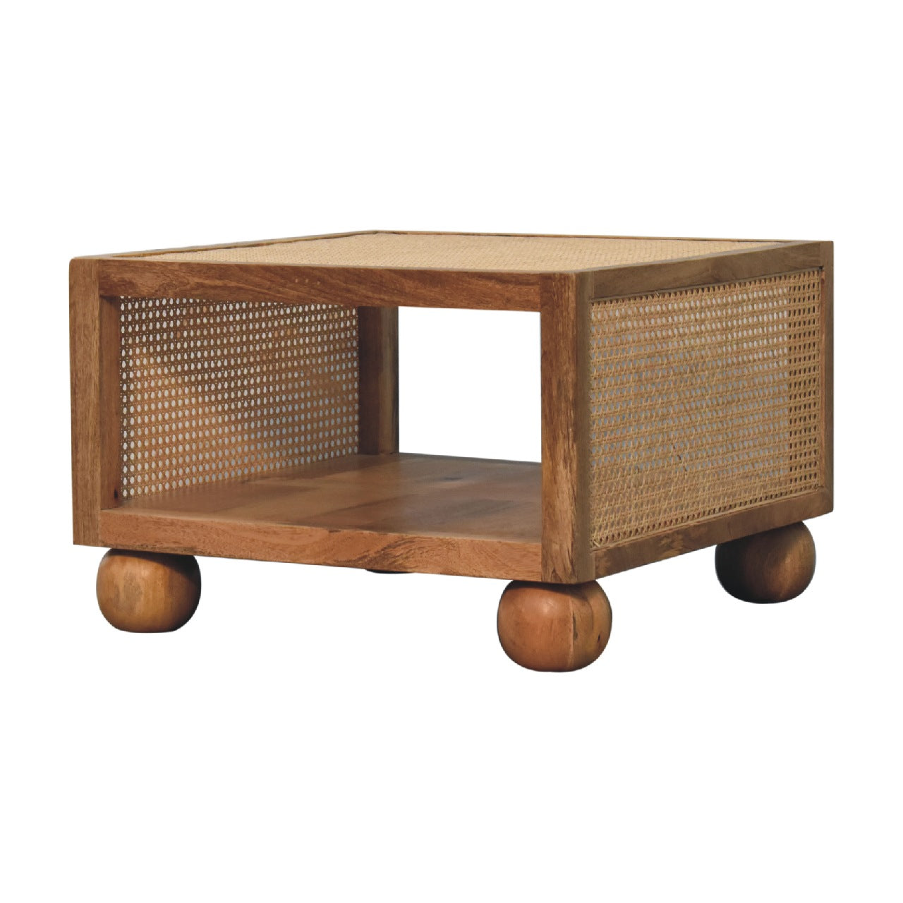 Bayeux Small Coffee Table Mango Wood Ball Feet