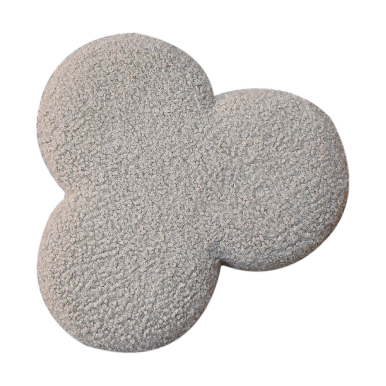 Domme Mud Boucle Shaped Clover Footstool