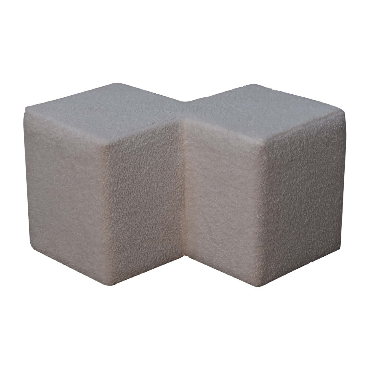 Sarlat White Boucle Twin Footstool