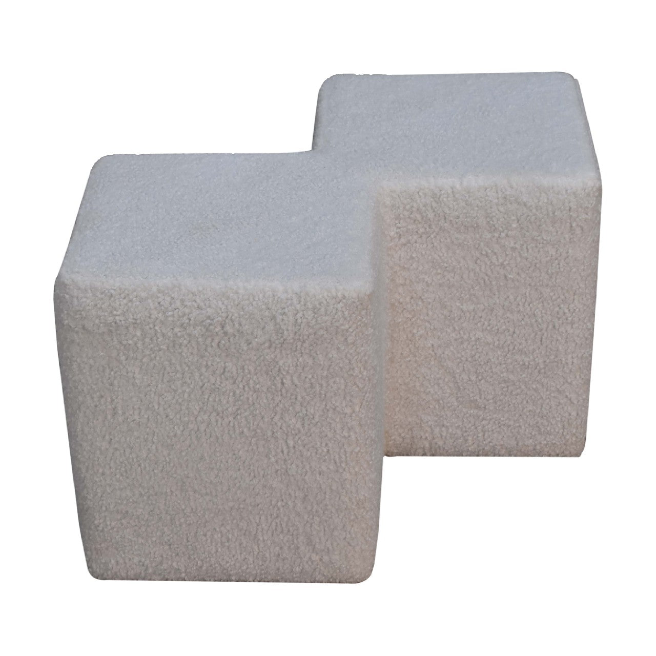 Sarlat White Boucle Twin Footstool