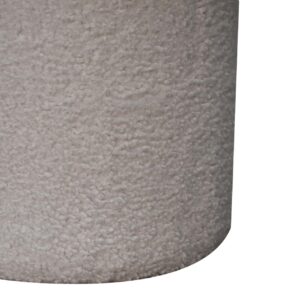 Sarlat White Boucle Mushroom Footstool