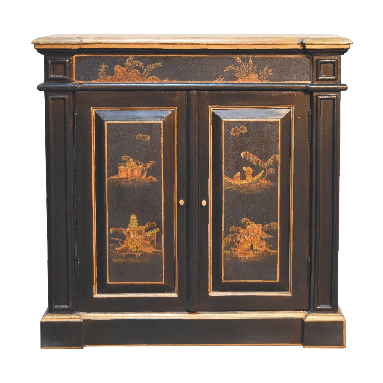 Matera Oriental Mango Wood Wine Cabinet