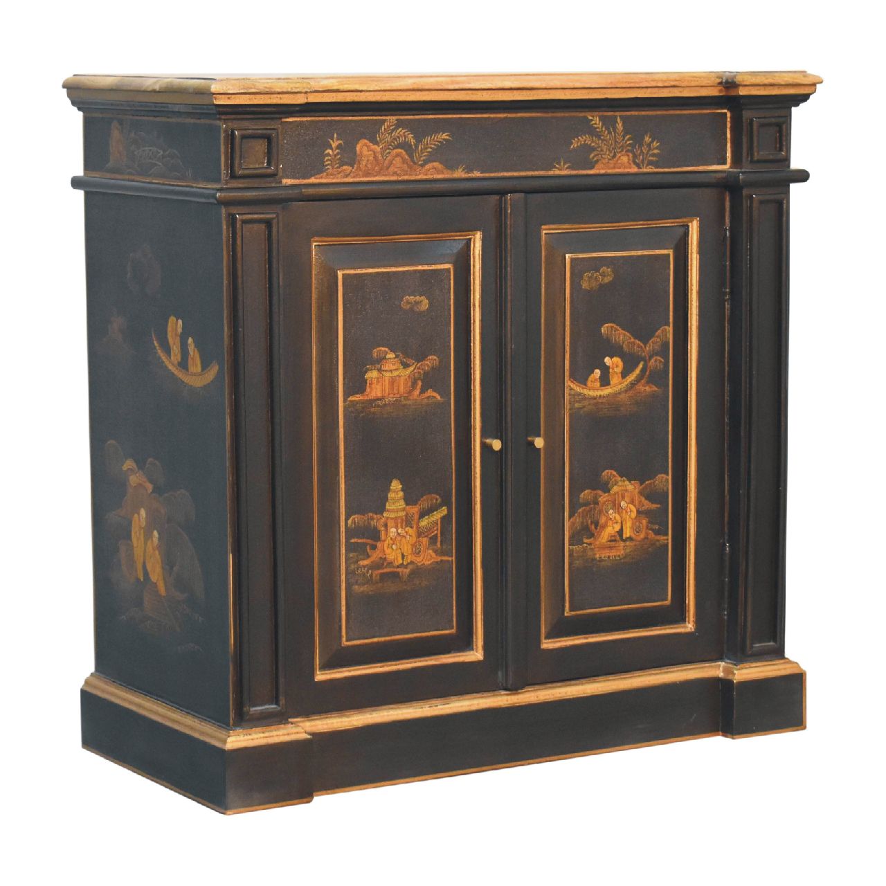 Matera Oriental Mango Wood Wine Cabinet