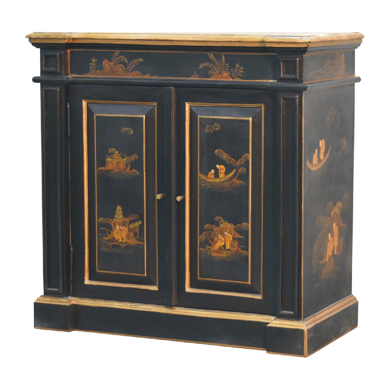 Matera Oriental Mango Wood Wine Cabinet