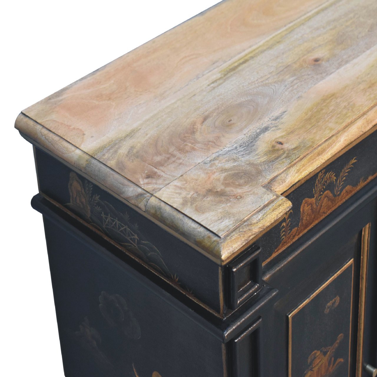 Matera Oriental Mango Wood Wine Cabinet
