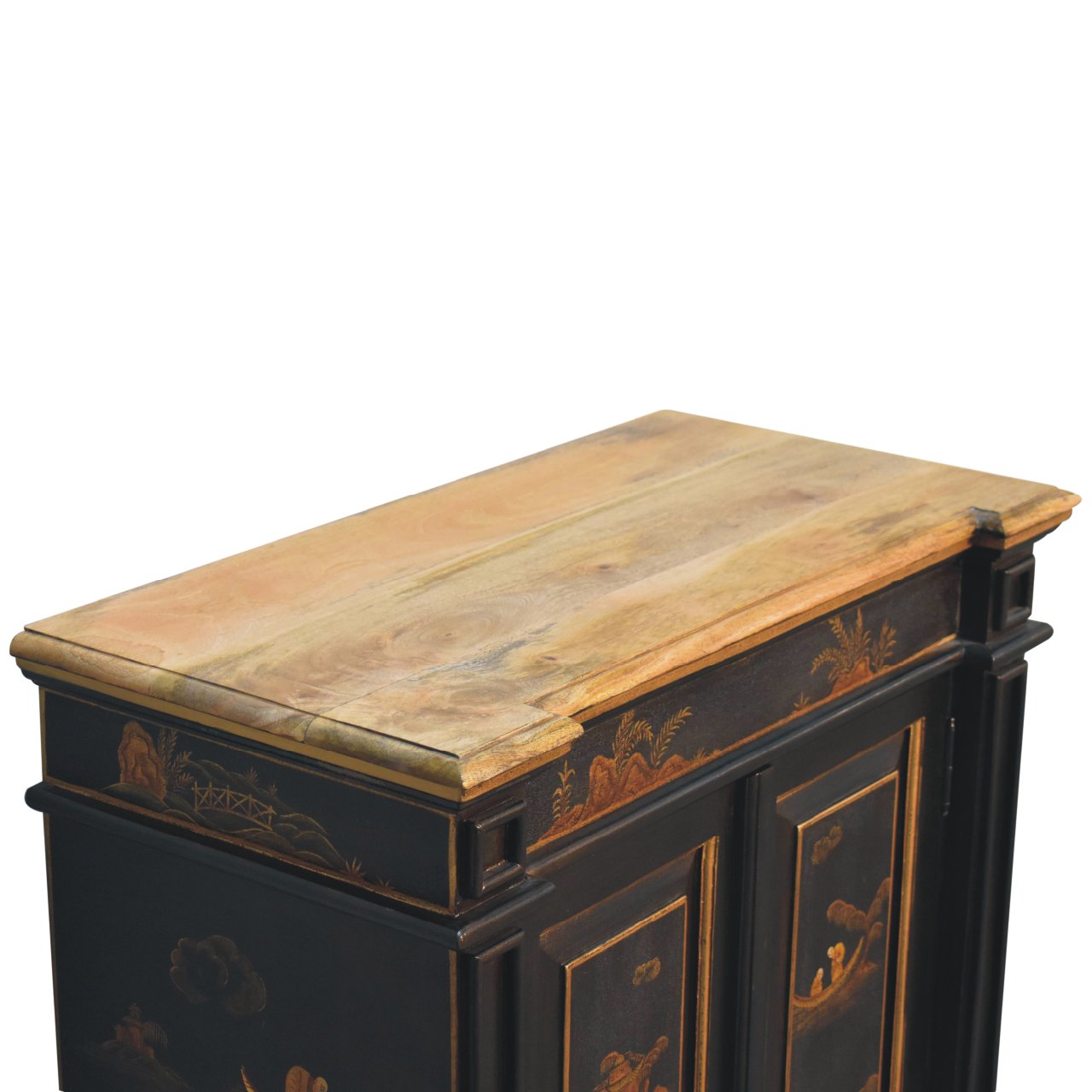 Matera Oriental Mango Wood Wine Cabinet