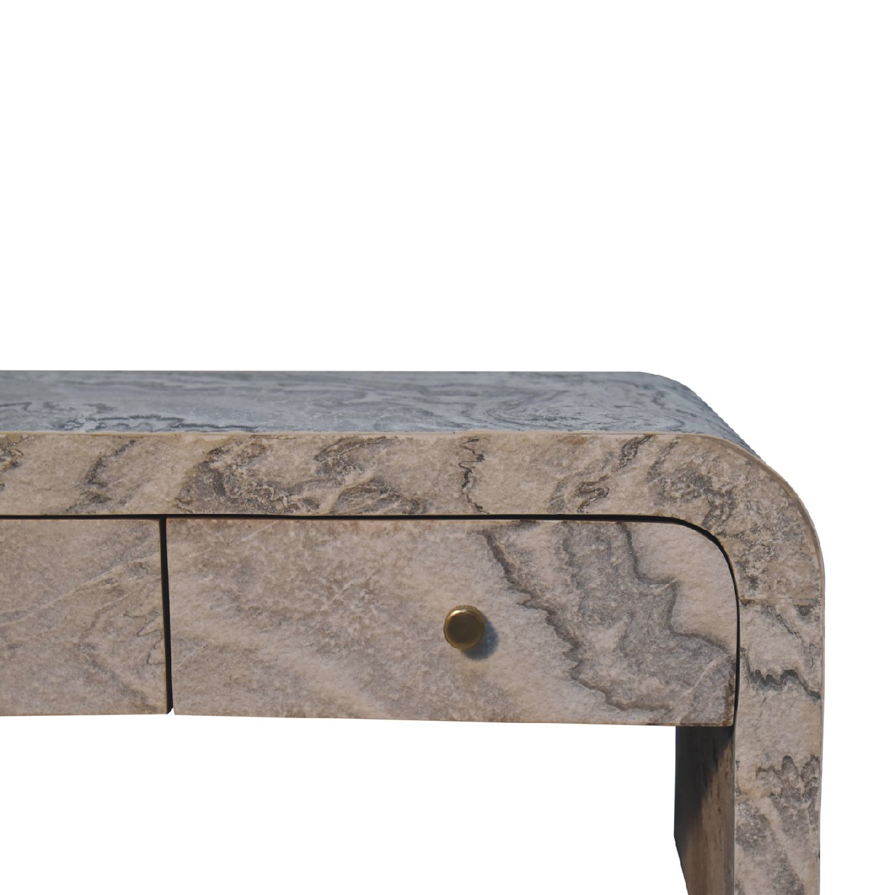 Eguisheim Marble Effect Coffee Table 2 Drawer