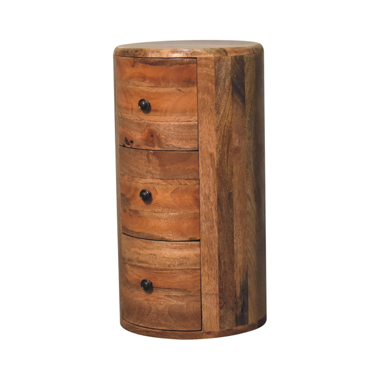 Procida Mango Wood 3 Drawer Drum Storage Chest
