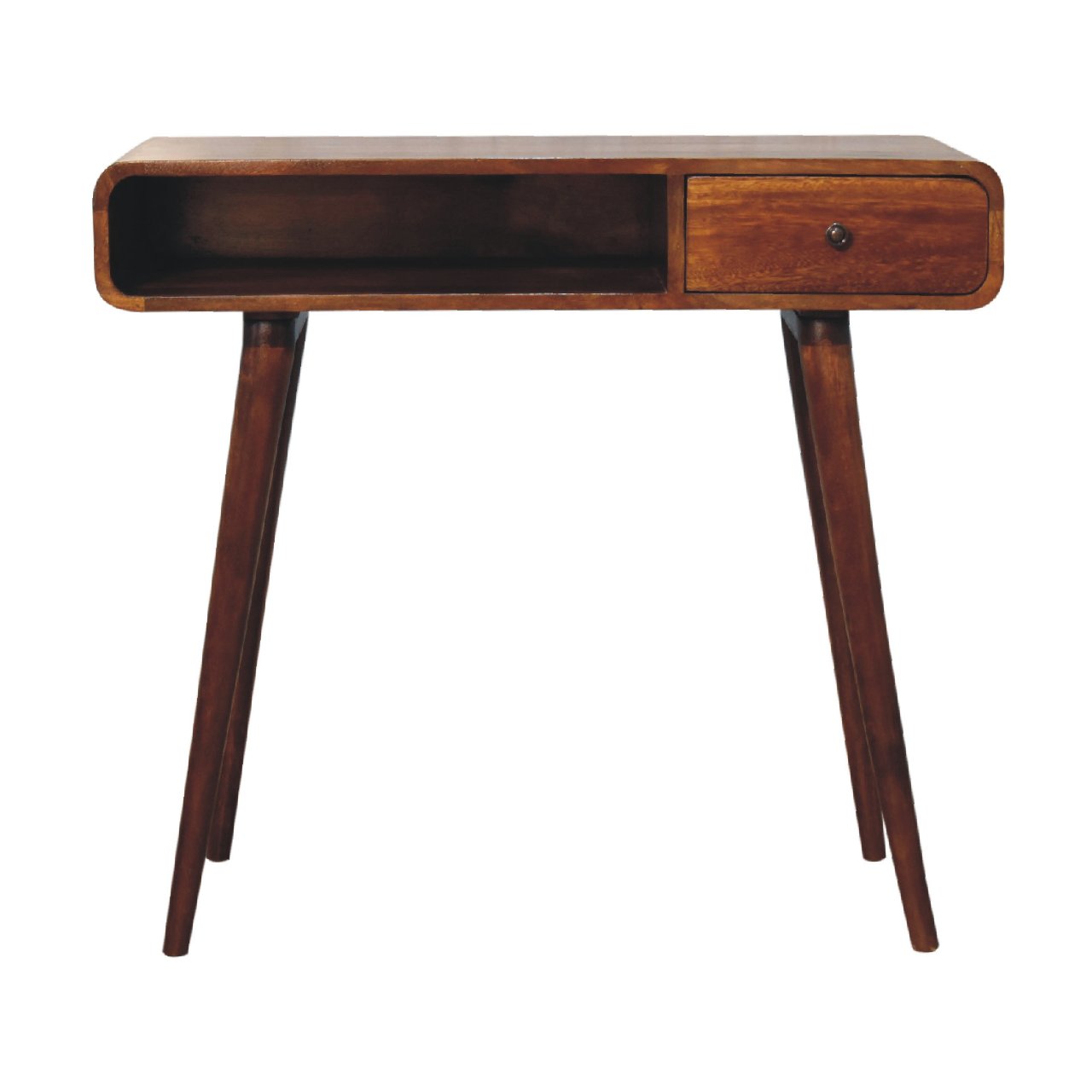 Ostuni Curved Chestnut Writing Desk