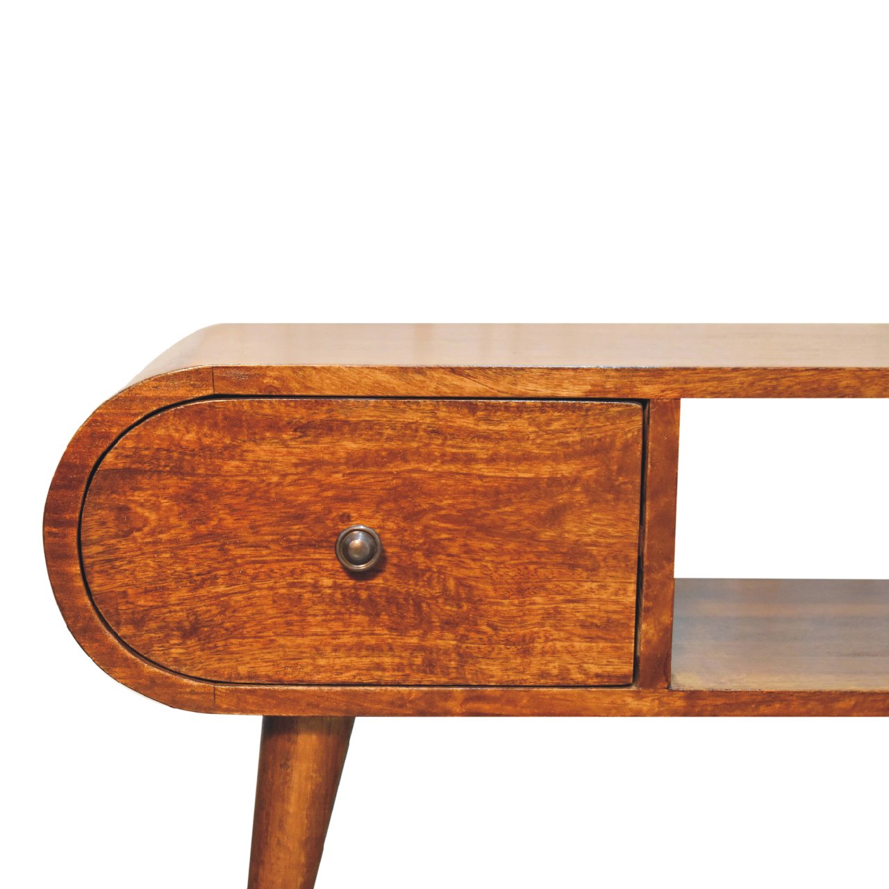 Honoka Chestnut Mango Wood TV Stand 2 Drawers