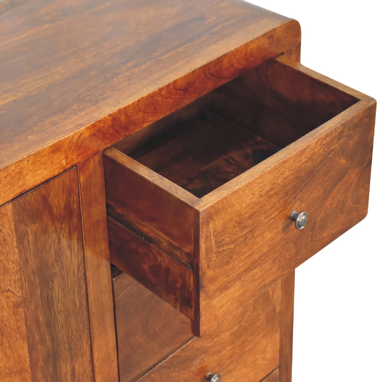Tropea Mango Wood Cabinet 4 Drawers 1 Door