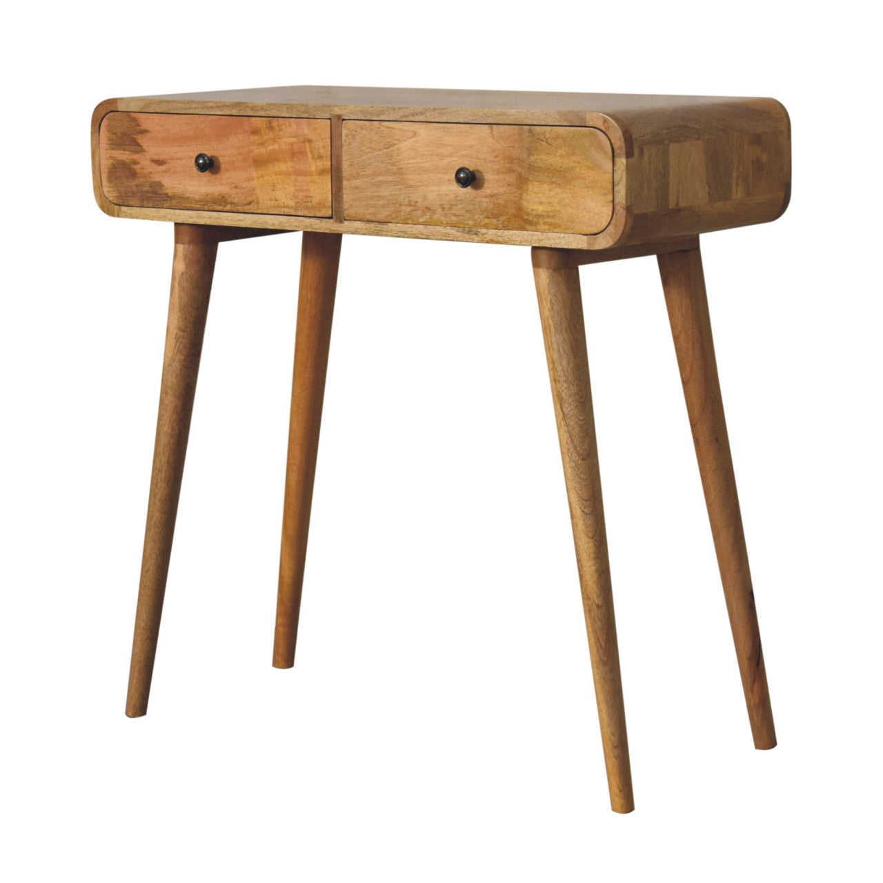 Rimini Mango Wood Curved Hallway Console Table
