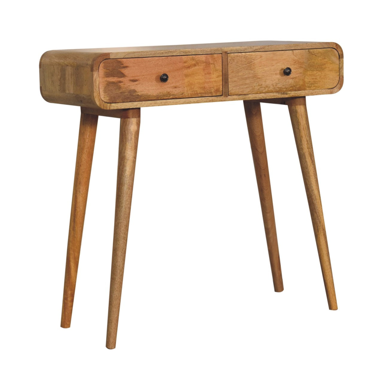 Rimini Mango Wood Curved Hallway Console Table