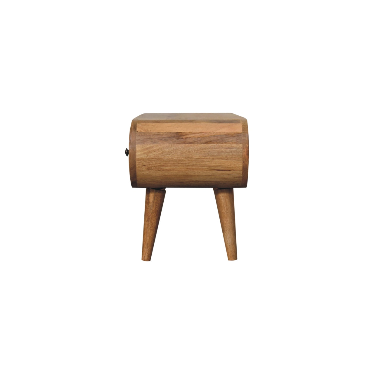 Rimmini Natural Oval Timber Wood Circular TV Media Unit