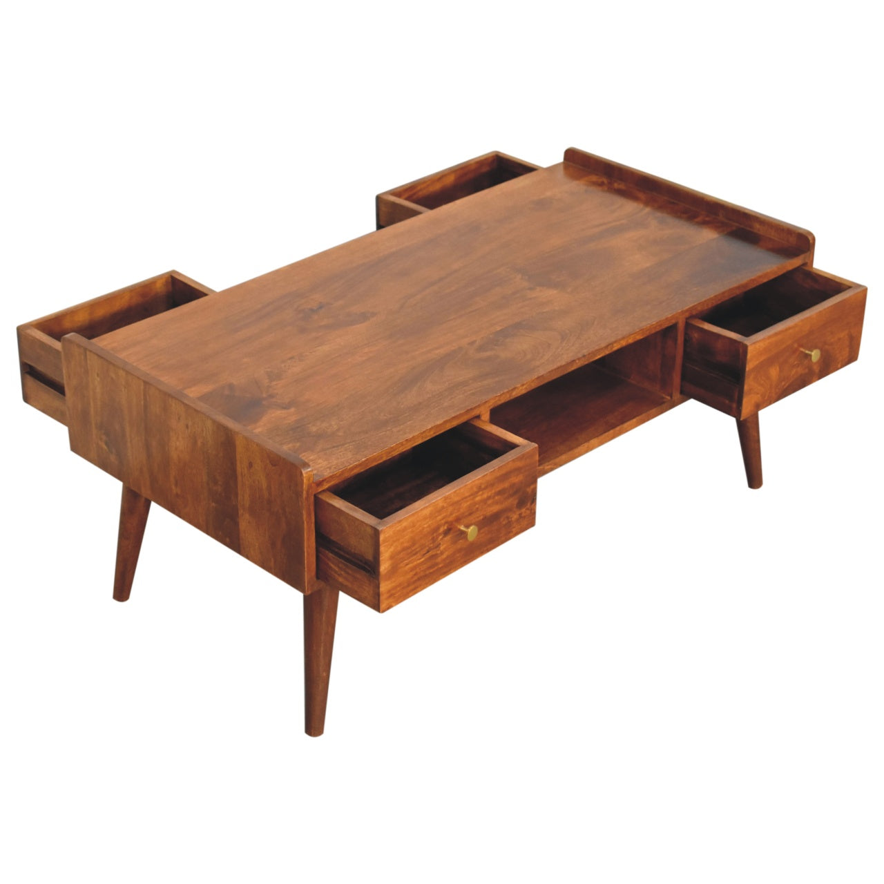 Volterra Chestnut Elevated Mango Wood TV Media Unit