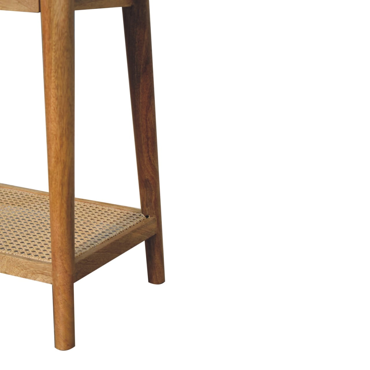 Pisa Solid Mango Wood Woven End Table