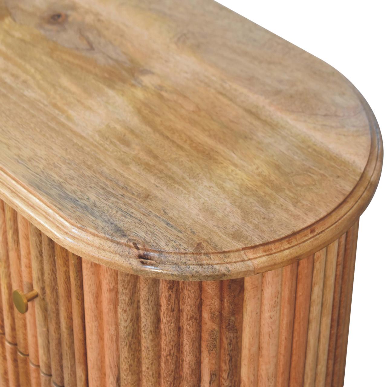 Lecco Natural Mango Wood Chest of Drawers