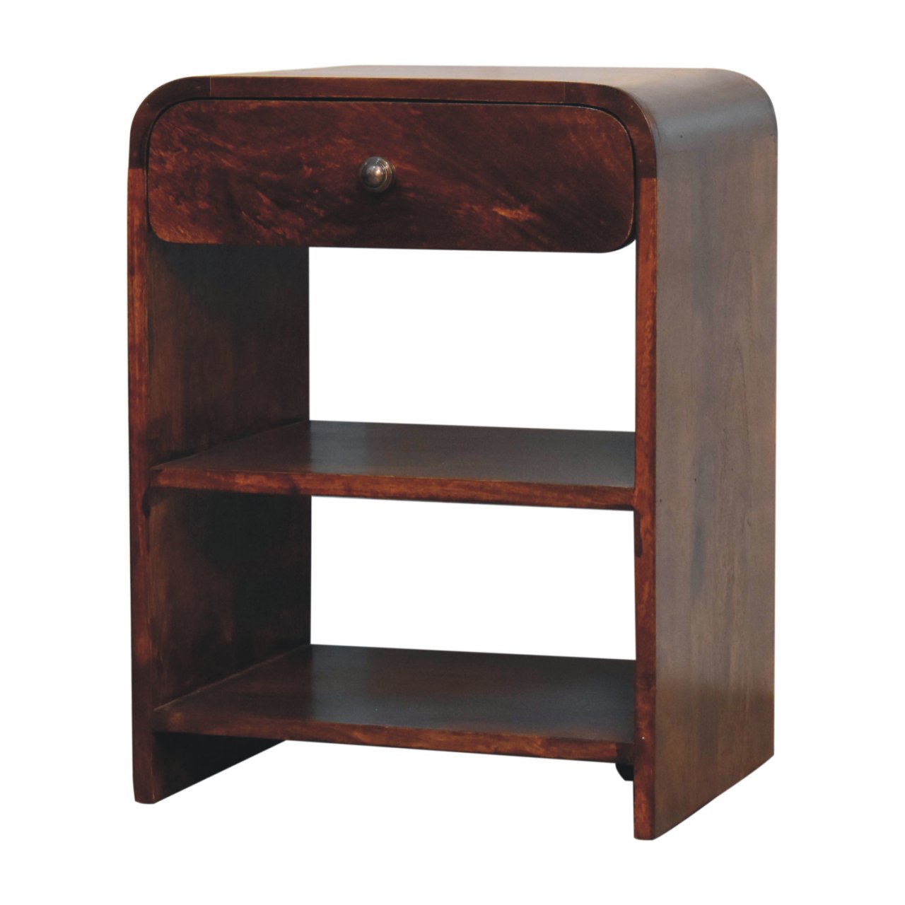 Salo Open Oak Solid Mango Wood Bedside Table