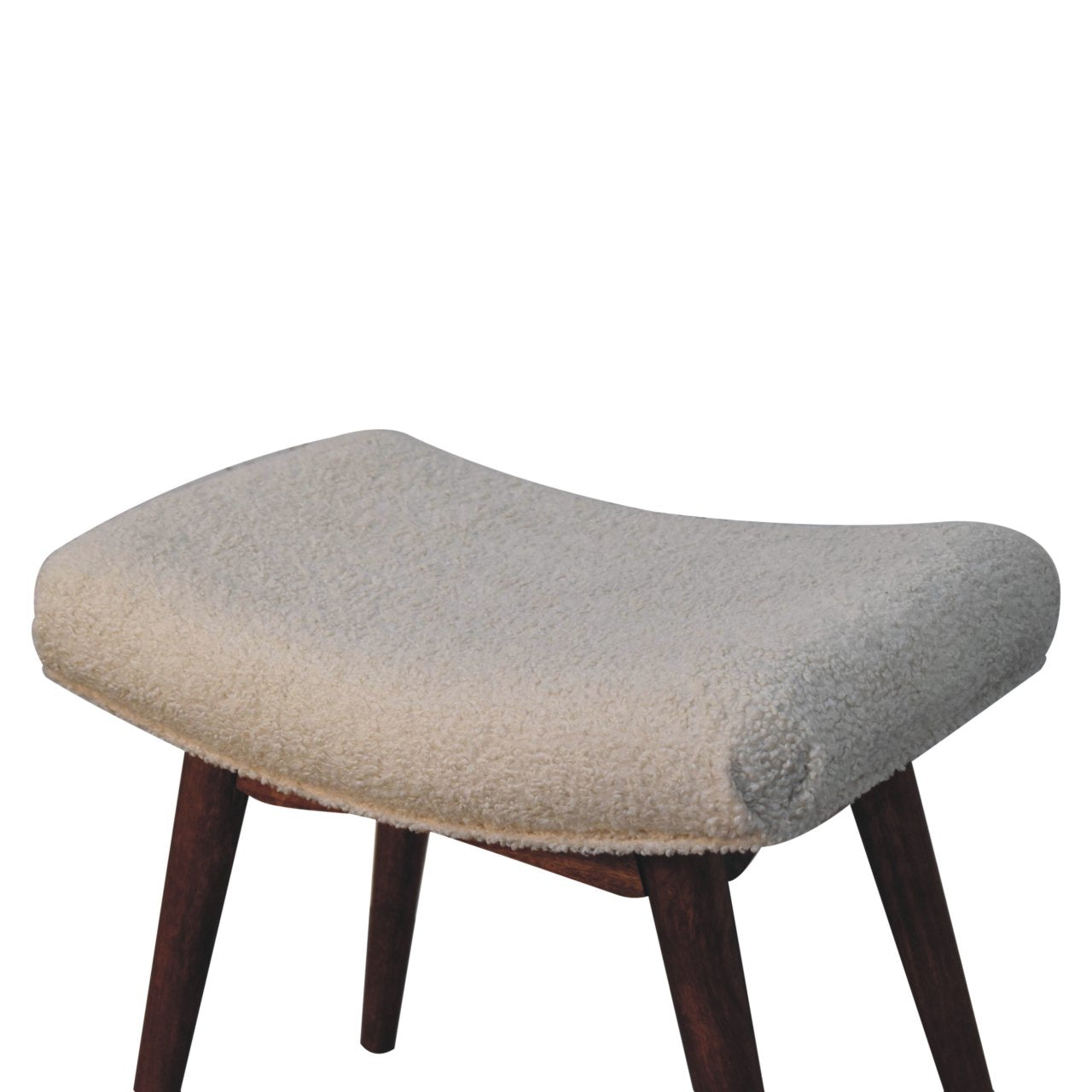Bolzano Caramel Boucle Cream Curved Bench