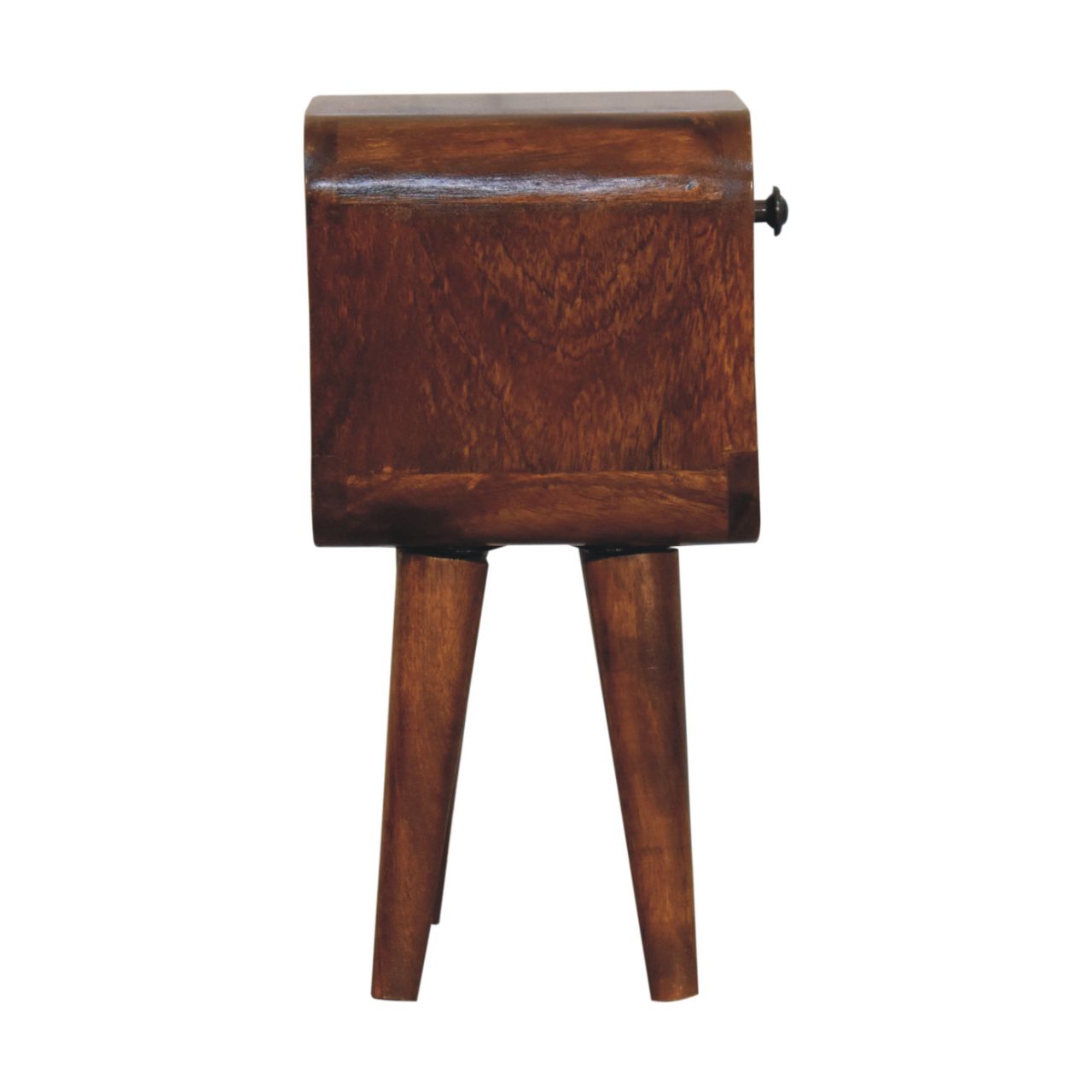 Cagliari Small Chestnut Curve Lower Bedside Table