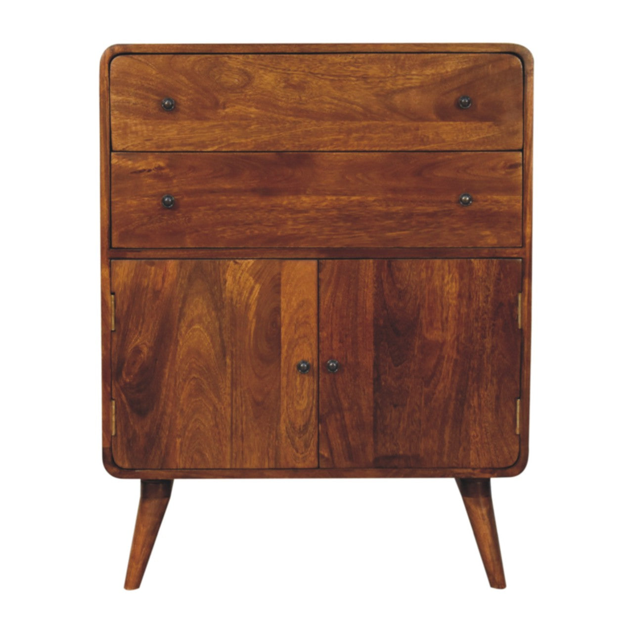 Trento Curved Charm Cabinet 2 Drawers 2 Doors