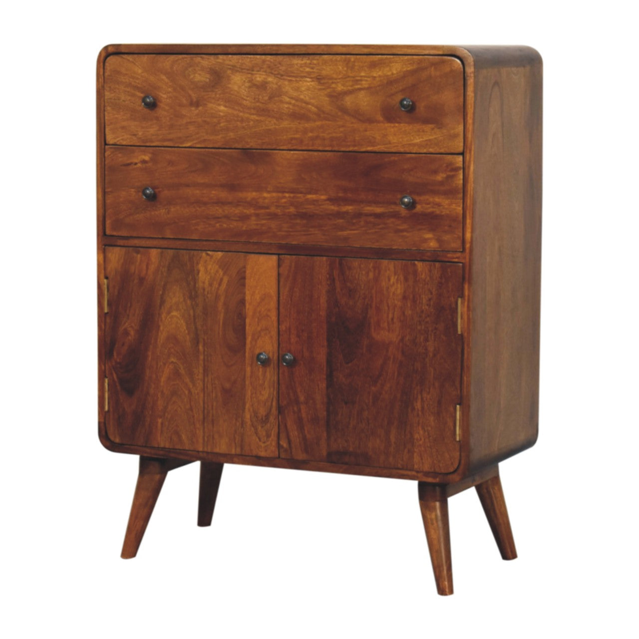 Trento Curved Charm Cabinet 2 Drawers 2 Doors