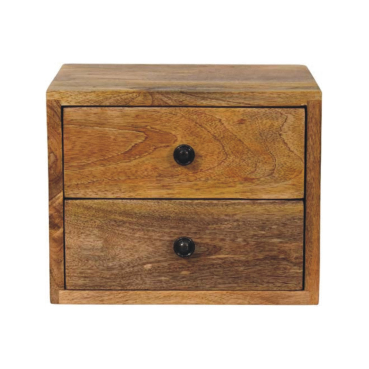 Trieste 2 Drawer Mango Wood Wall Mounted Bedside Table