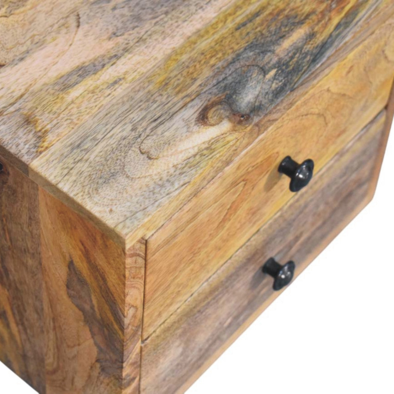 Trieste 2 Drawer Mango Wood Wall Mounted Bedside Table
