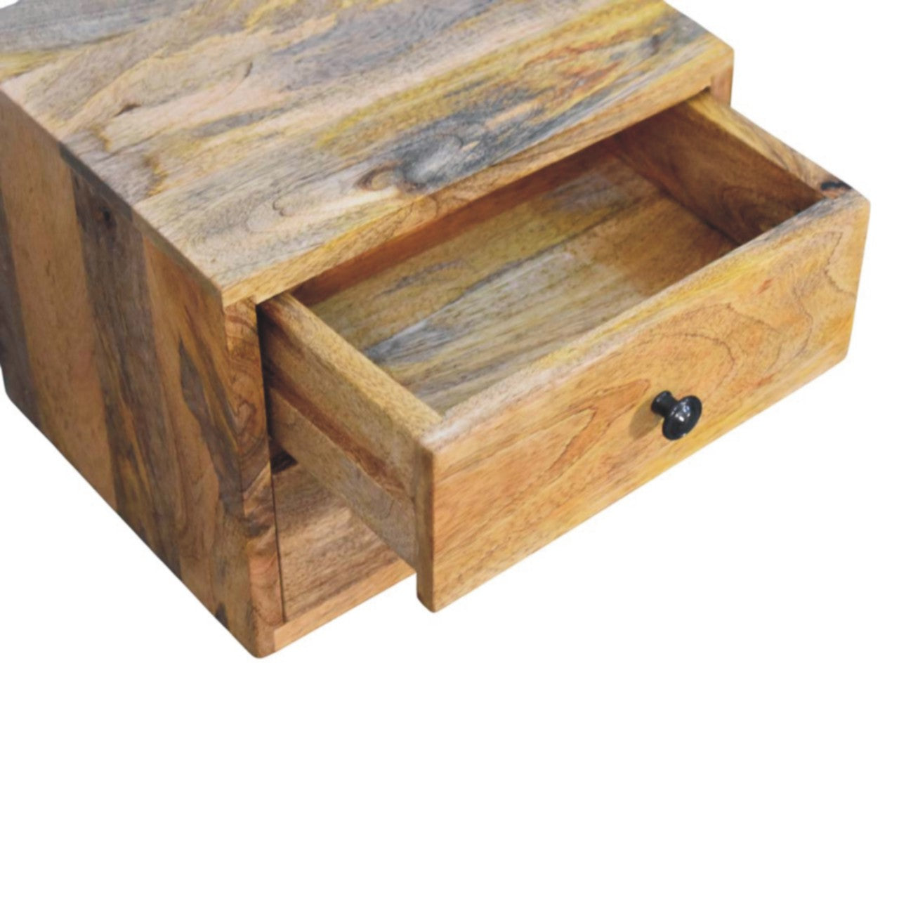 Trieste 2 Drawer Mango Wood Wall Mounted Bedside Table