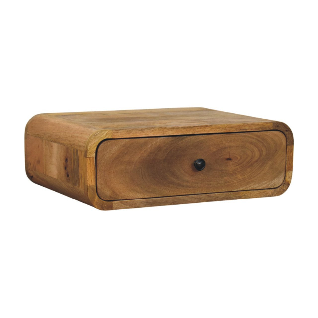 Udine Wall Mounted Oak Drawer Bedside Table