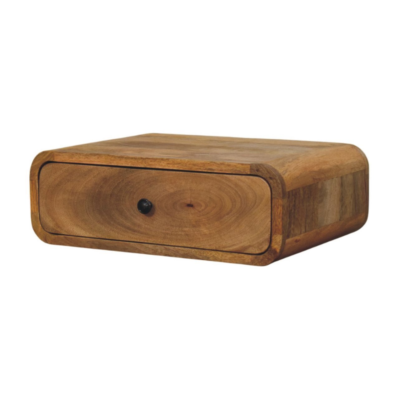 Udine Wall Mounted Oak Drawer Bedside Table