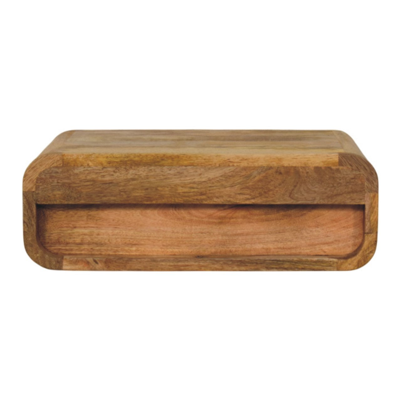 Udine Wall Mounted Oak Drawer Bedside Table