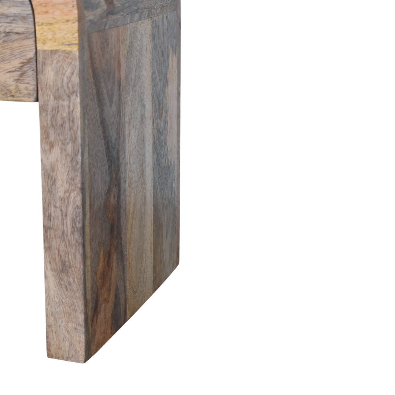 Chioggia Mango Wood Bedside Table with Curved Edges