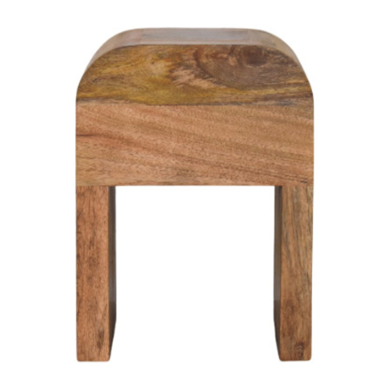 Chioggia Mango Wood Bedside Table with Curved Edges