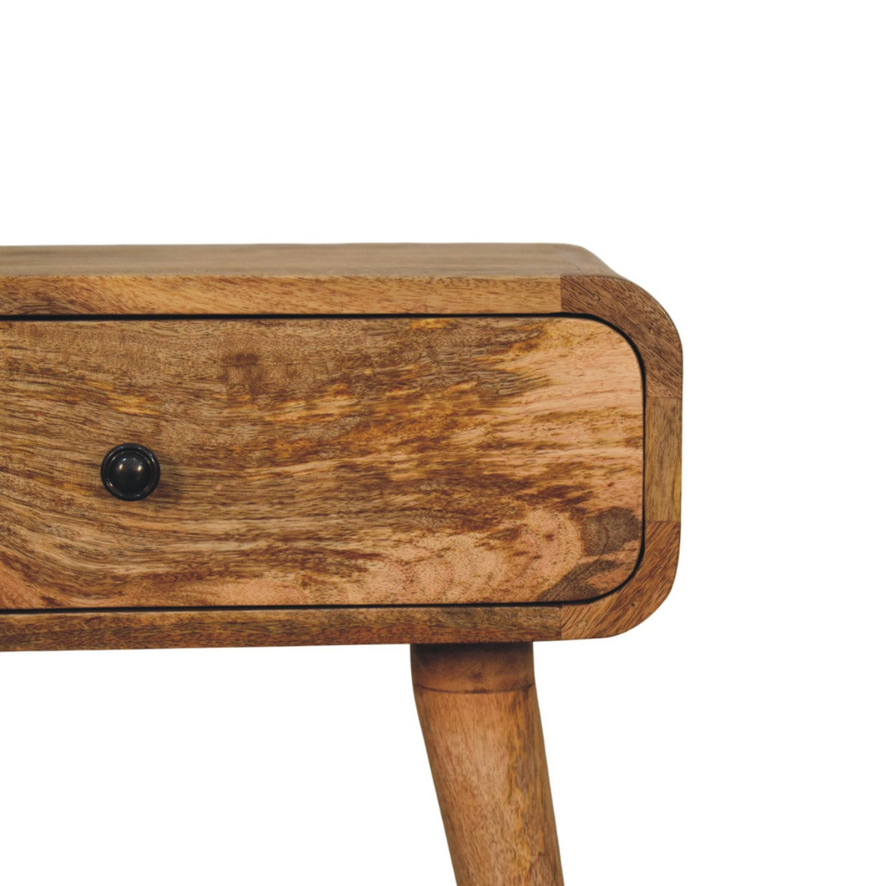 Taormina Natural Mango Wood Bedside Table with Drawer