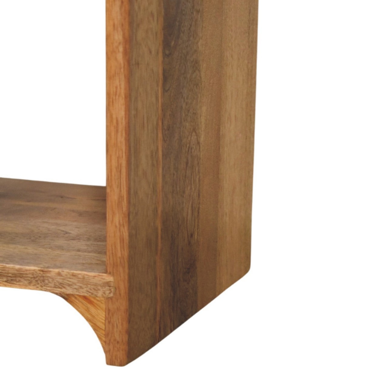 Paris Natural Mango Wood Nightstand with Drawer and Shelf