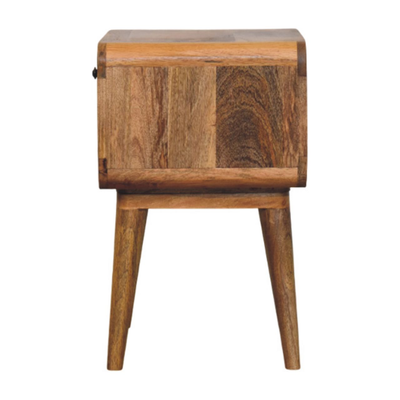 Taormina Natural Mango Wood Nightstand with Drawer and Shelf