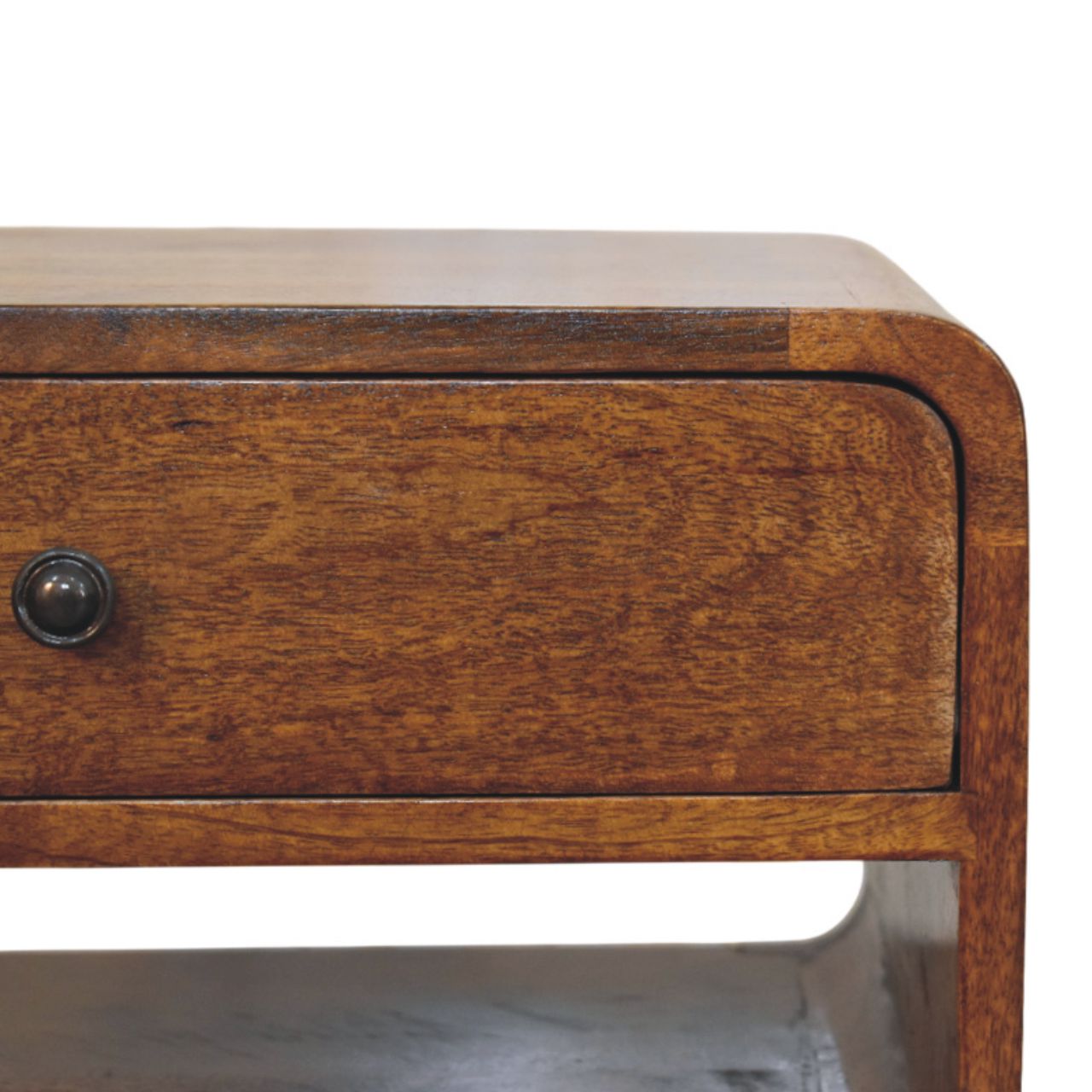 Taormina Solid Mango Nightstand with Drawer and Shelf