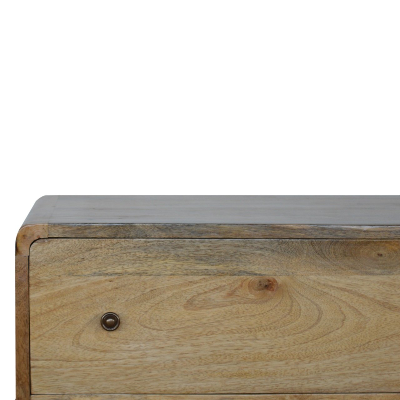 Urbino Curved Oak Mango Wood 3 Drawer Chest