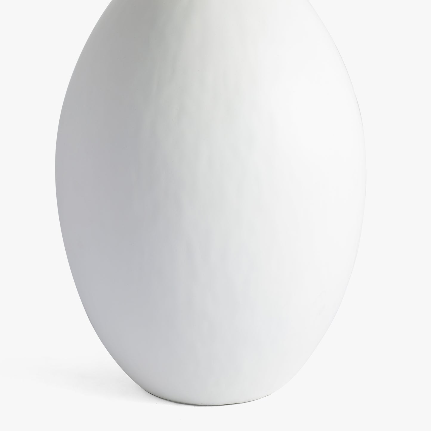 Long Island Large Round White Bamboo Table Lamp with Ochre Shade