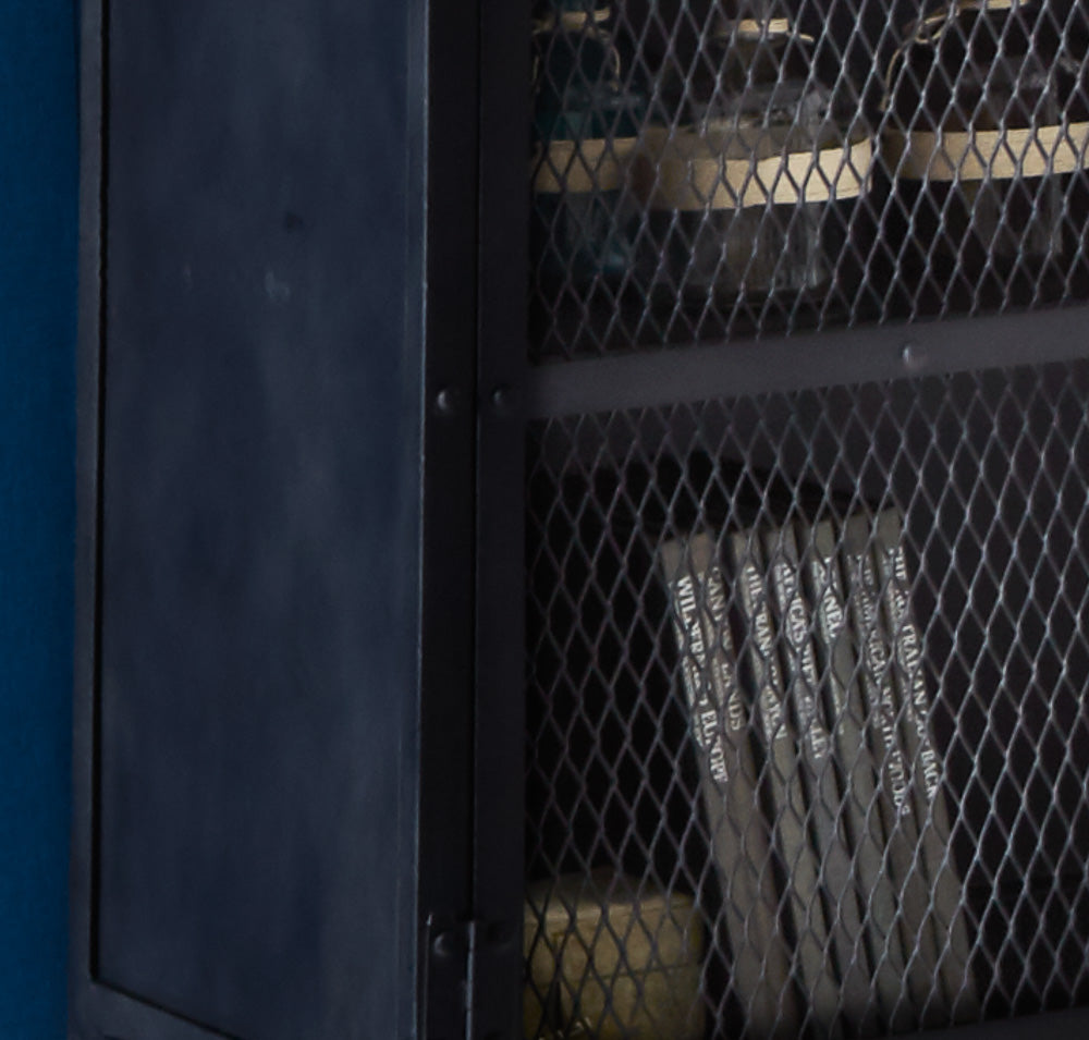 Hanko Industrial Small Black Metal Sideboard 2 Drawers