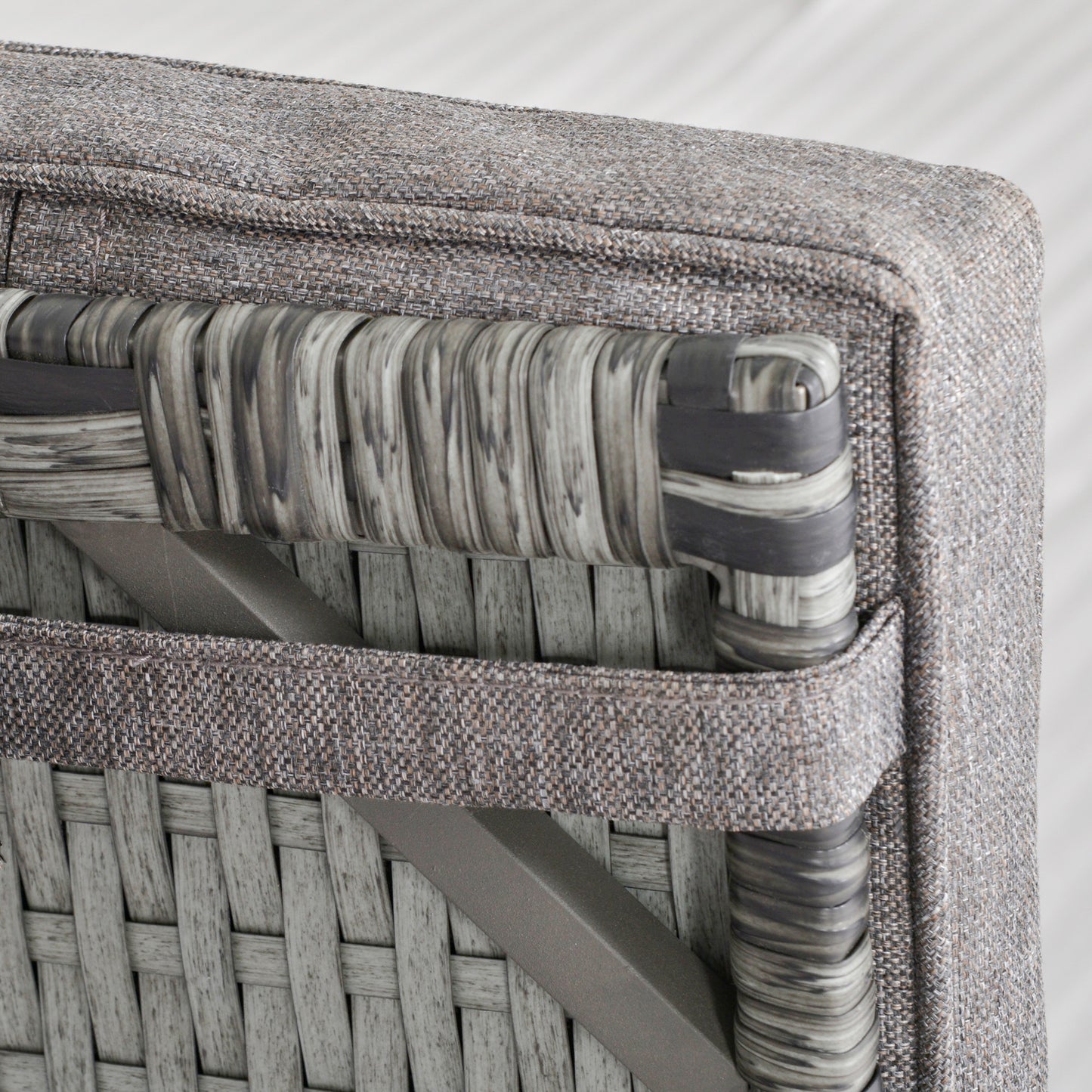 Nodika Rattan Grey 2 Seater Outdoor Bistro Set with Reclining Armchairs and Table